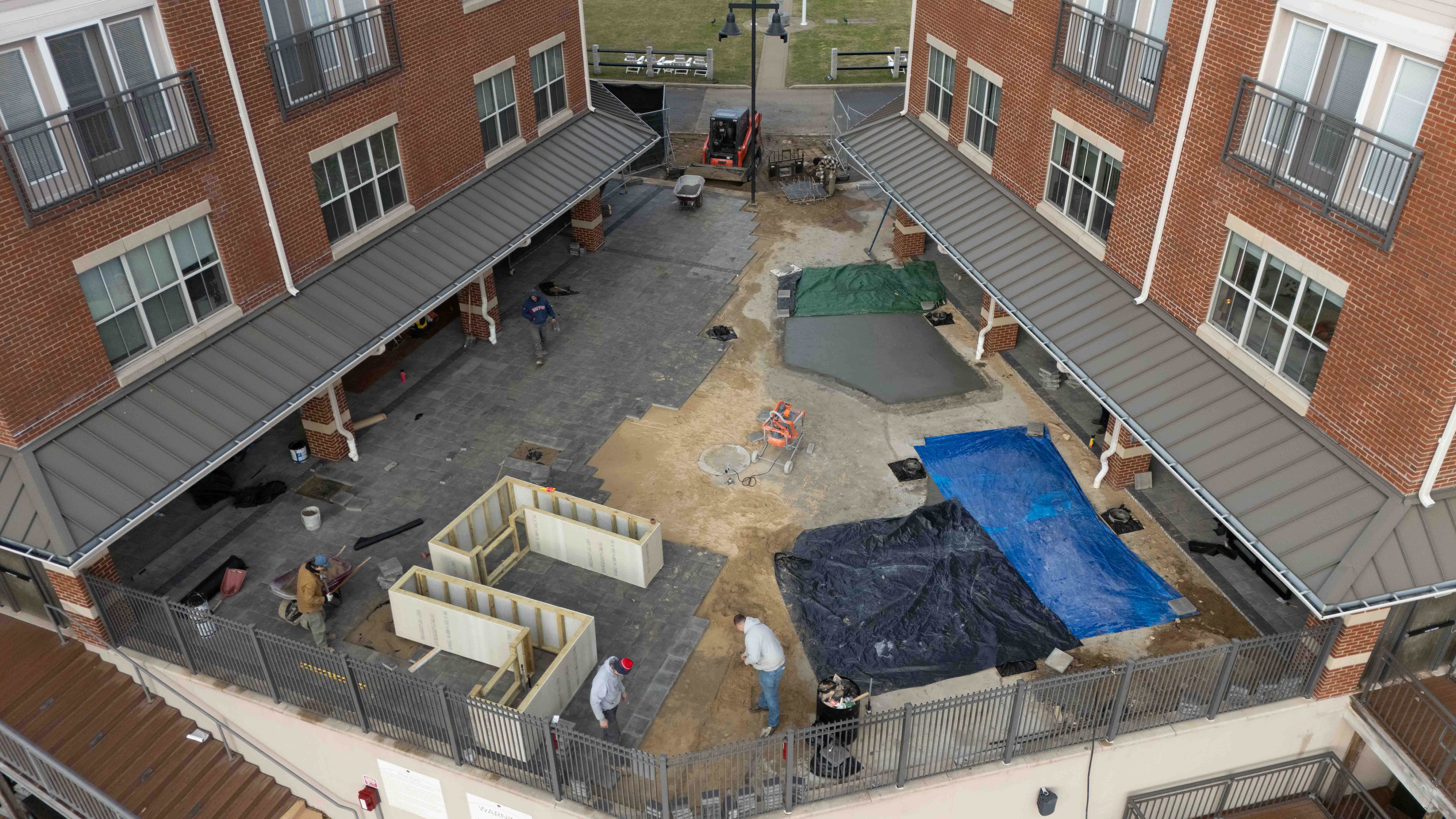A finished M. Davis patio installation